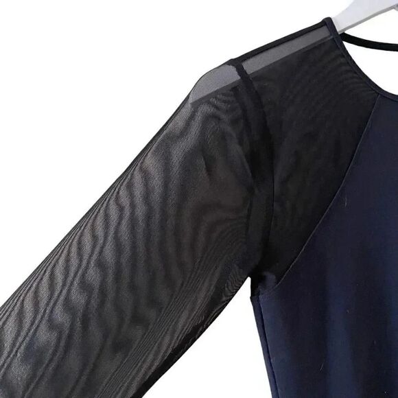 Abercrombie & Fitch Black Soft Long Sleeves Mesh Square Neck Bodysuit SZ S #1112 - Picture 5 of 12